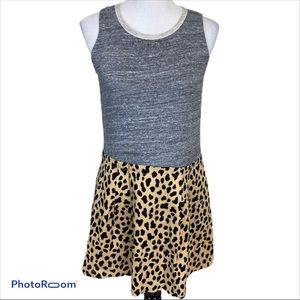 Animal print paper bag waist tank dress size S